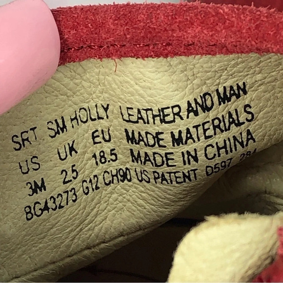 Stride Rite boots Holly leopard print and red suede side zip size 3 infant - Picture 9 of 13